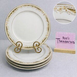 MCM Signature Collection QUEEN ANNE Scrolls Leaves China Dinner Plates Set of 4